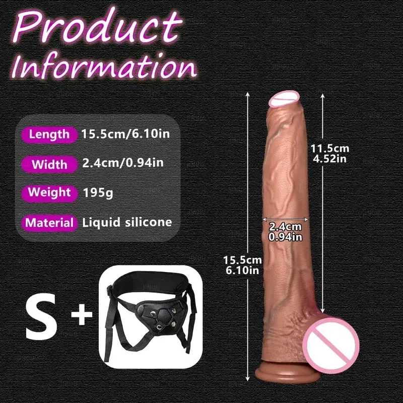 Realistic 5 Sizes Big Dildo Silicone Suction Cup Huge Penis Couples Masturbation Soft Cock Woman Man Anal Adult Sex Toy — image 8
