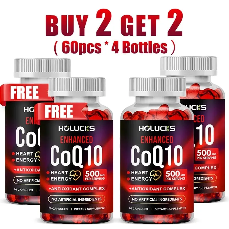 ผลิตภัณฑ์เสริมอาหาร Holucks Pure CoQ10 พร้อมสาร Resveratrol จากมะกรูด รองรับสุขภาพหัวใจและหลอดเลือดและสารต้านอนุมูลอิสระ การป้องกันระบบภูมิคุ้มกัน