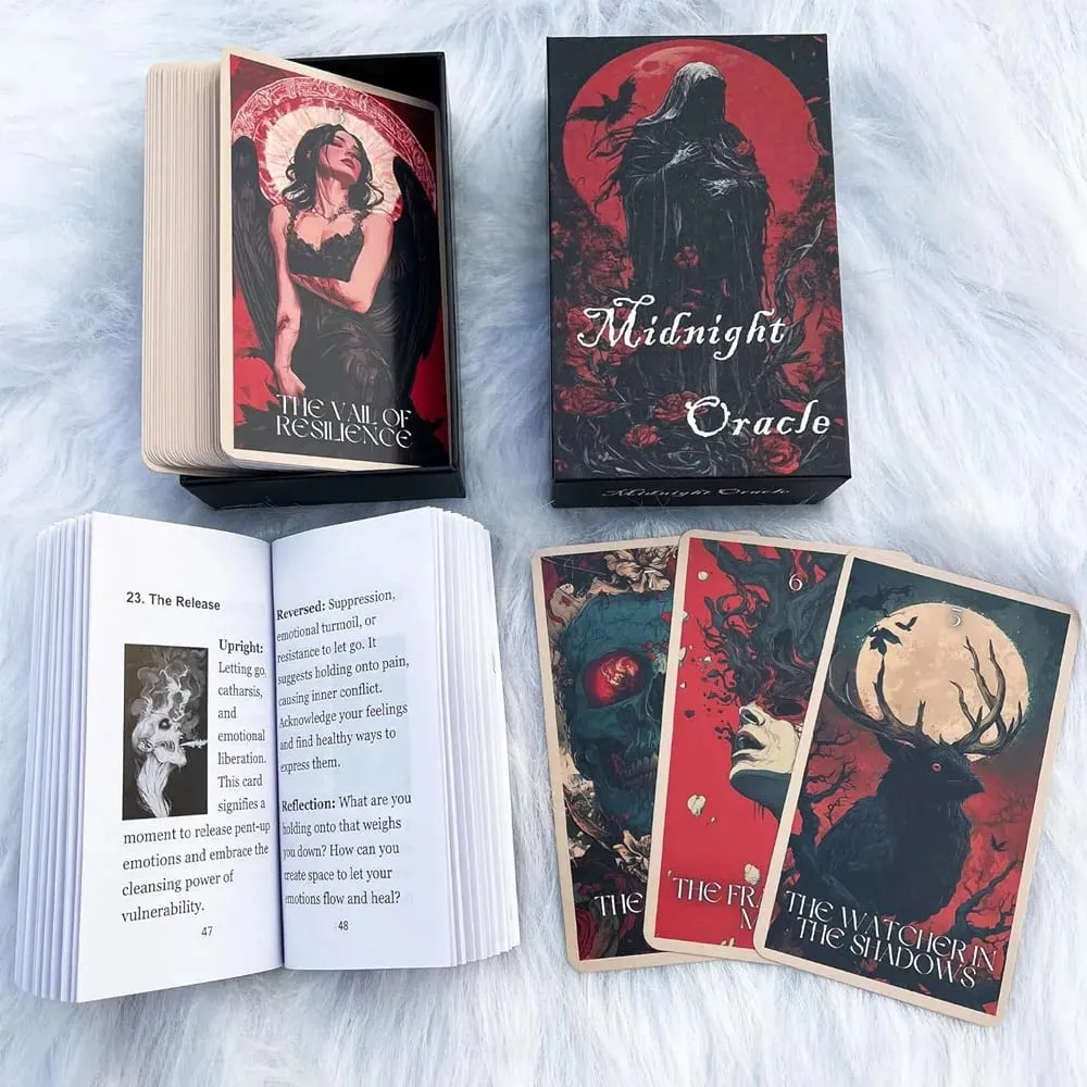 Midnight Oracle Card Deck Gothic Dark Fantasy Themed Cards Includes Paper Instructions Perfect for Enthusiasts & Collectors — image 5