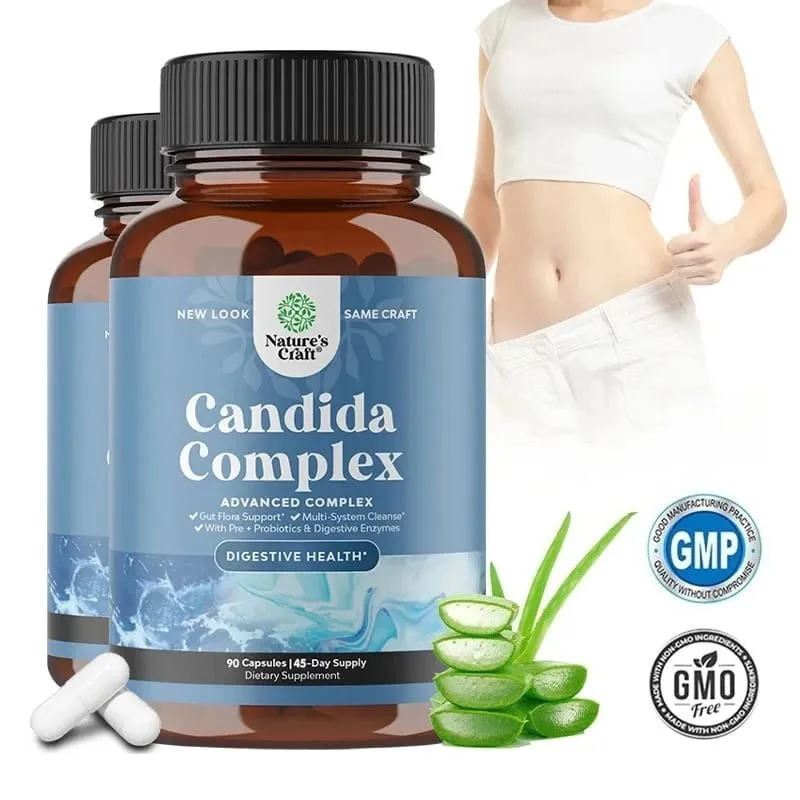 Candida Complex - Probiotik dan Enzim Pencernaan Ramuan Semulajadi Untuk Menyokong Kesihatan Penghadaman dan Keseimbangan Flora Usus — image 3