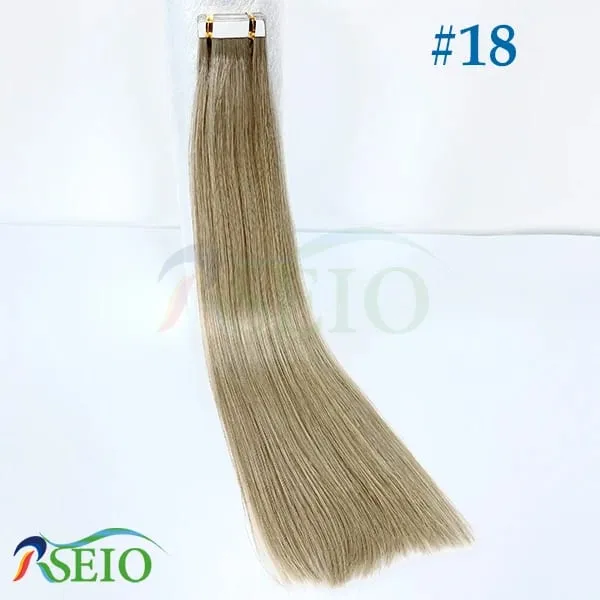 High Quality Tape in Human Hair Extensions Straight Hair Seamless Invisible 14"-22" 100% Real Natural Hair End Thicken — image 13