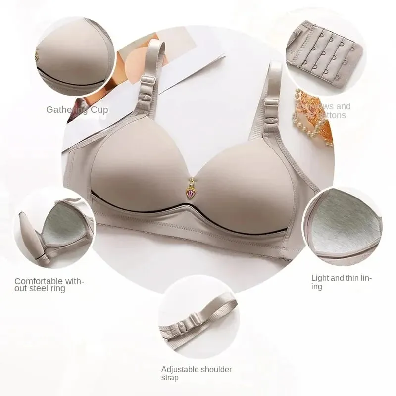 Size 36-46 Seamless Bras Women Underwear Push up Brassiere Glossy Comfort Bralette Female Thin Lingerie — image 3