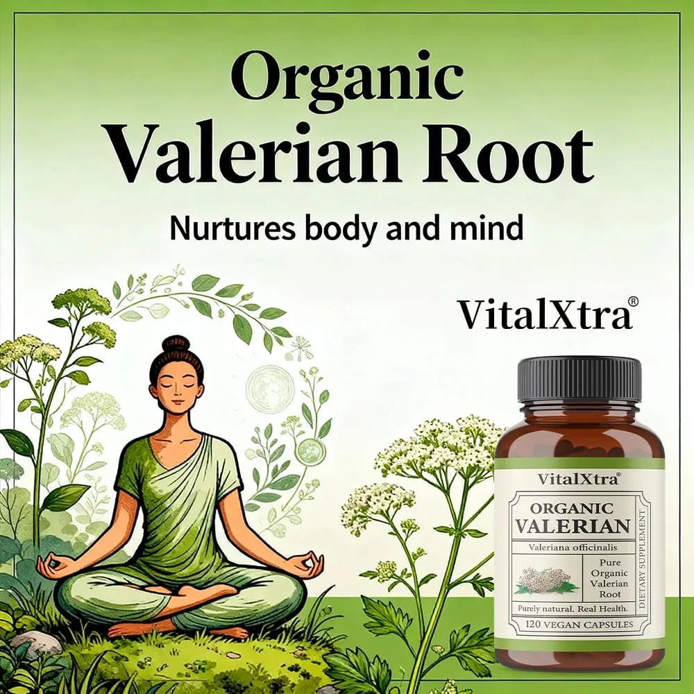 Premium Valerian Root Capsules 450mg Natural Sleep & Relaxation Support Relieves Stress Vegan Non-GMO for Men & Women — image 5