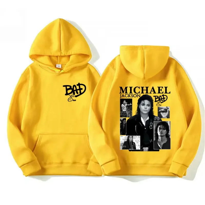 King of Pop Michael Jackson Bad Era Album Graphic Hoodies Men Women Vintage Hot Sale Hoodie Oversized Fleece Comfort Sweatshirts — image 10
