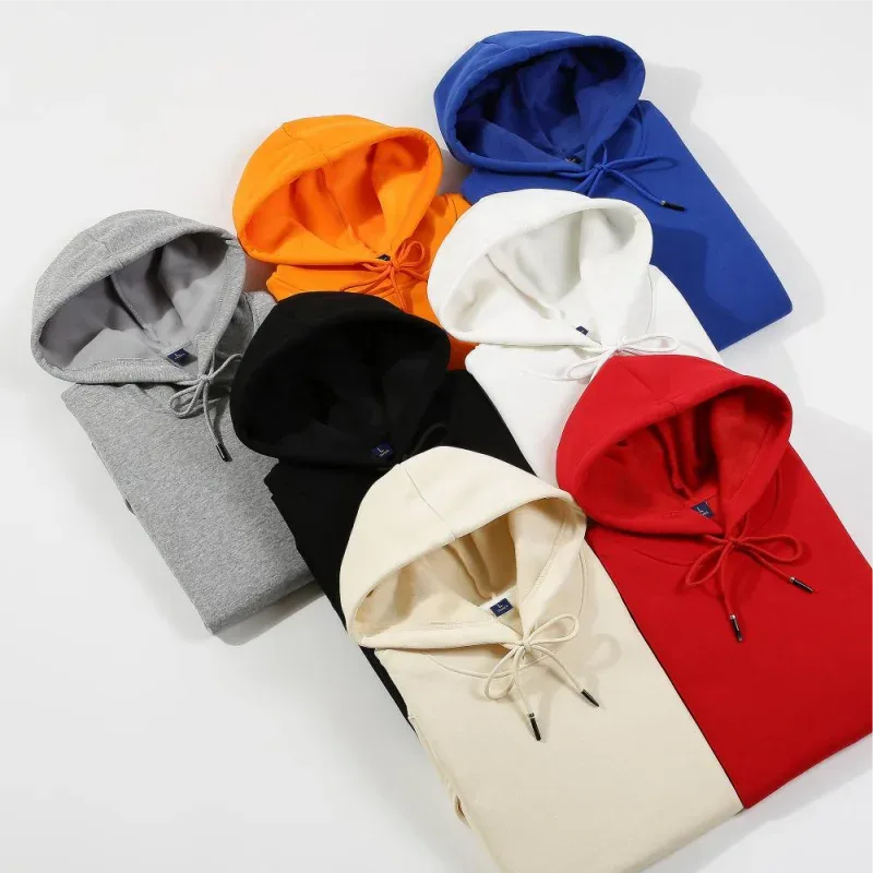 Sweat à capuche de haute qualité imprimé à la mode, logo personnalisé, marque de groupe personnel, broderie pour hommes et femmes, épais 100% coton, pulls en polaire — image 8