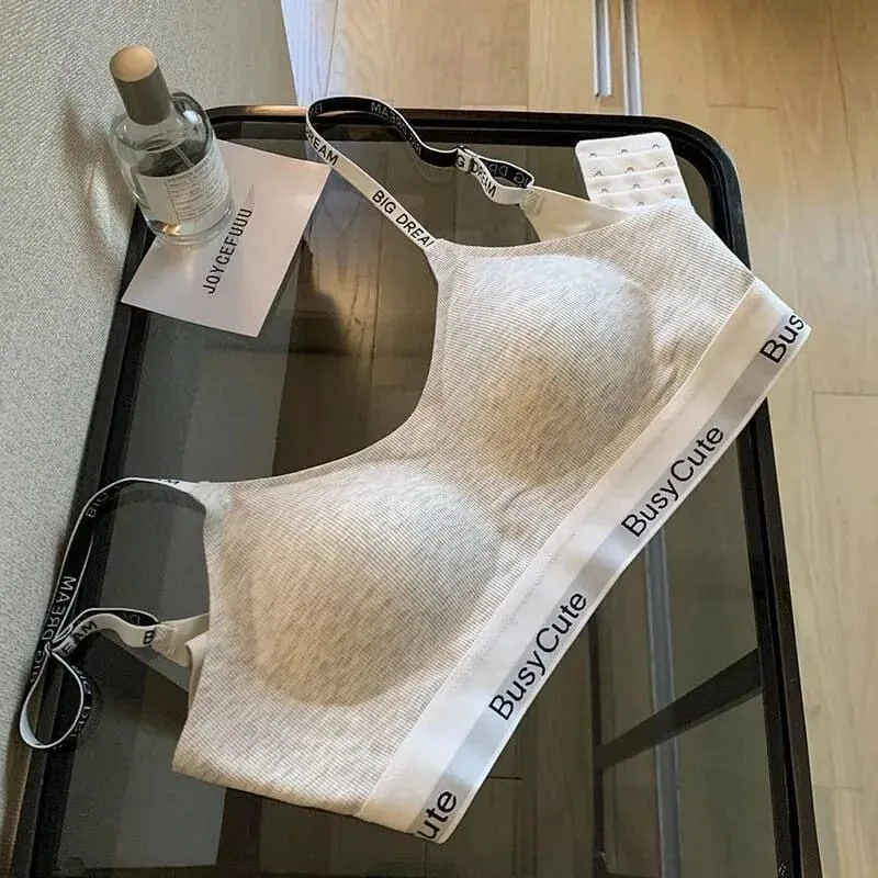 Hot Selling Letterless Lingerie Set Small Chest Lift Wireless Shaping Anti Sagging Activewear Comfy Women Bra Panty — image 4