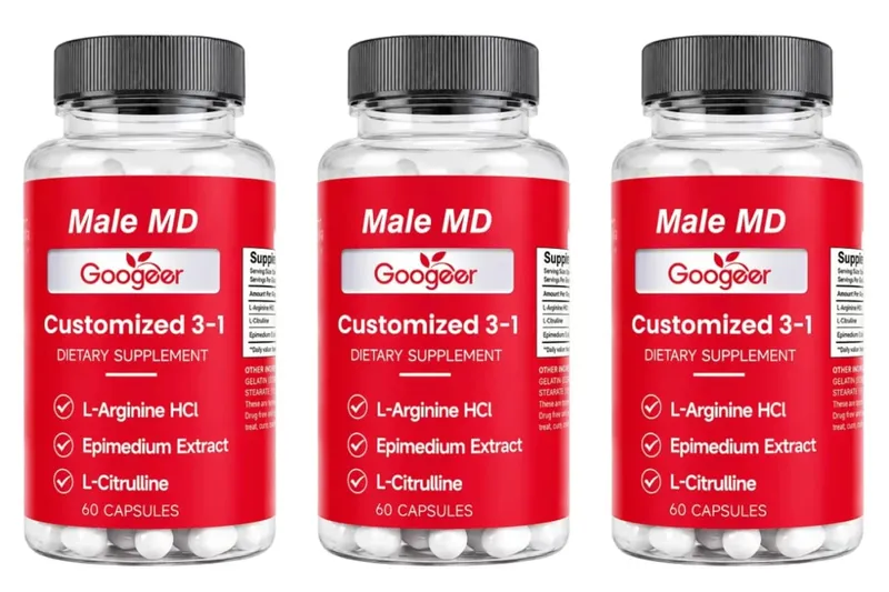 Googeer Male MD 3-in-1 Capsules with L-Arginine HCl and L-Citrulline and Epimedium Extract for Circulation Support 60 Capsules — image 9