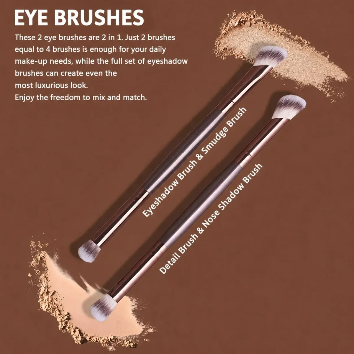 Professional Makeup Brush Set Portable Travel Double-Ended Makeup Brushes Multifunctional Cosmetic Tools In — image 5