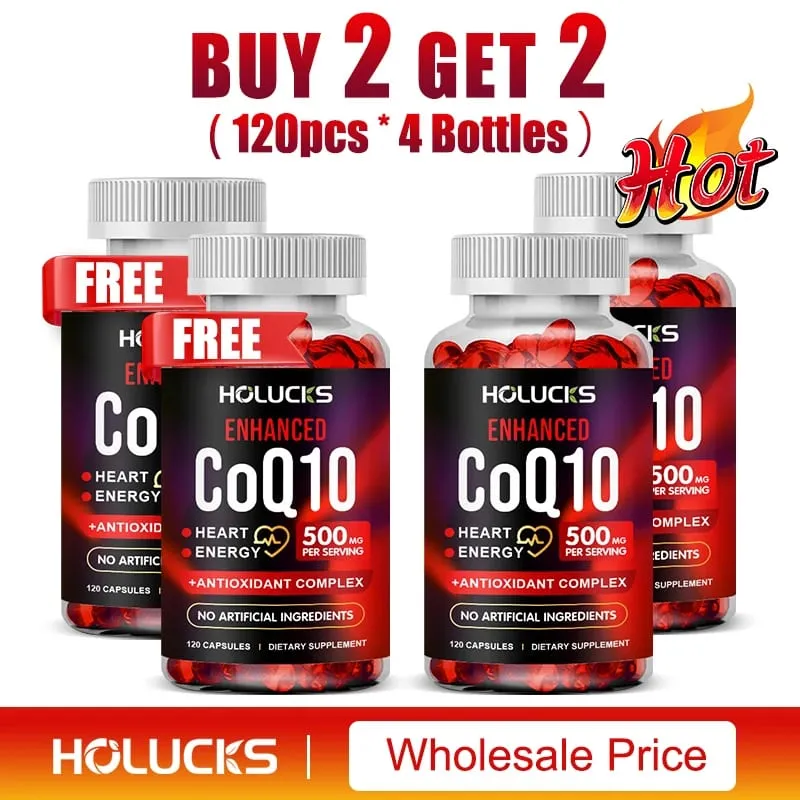 CoQ10 Supplement Antioxidant for Cardiovascular & Heart Health Immune Energy & Vitality Support Super Absorption Non-GMO