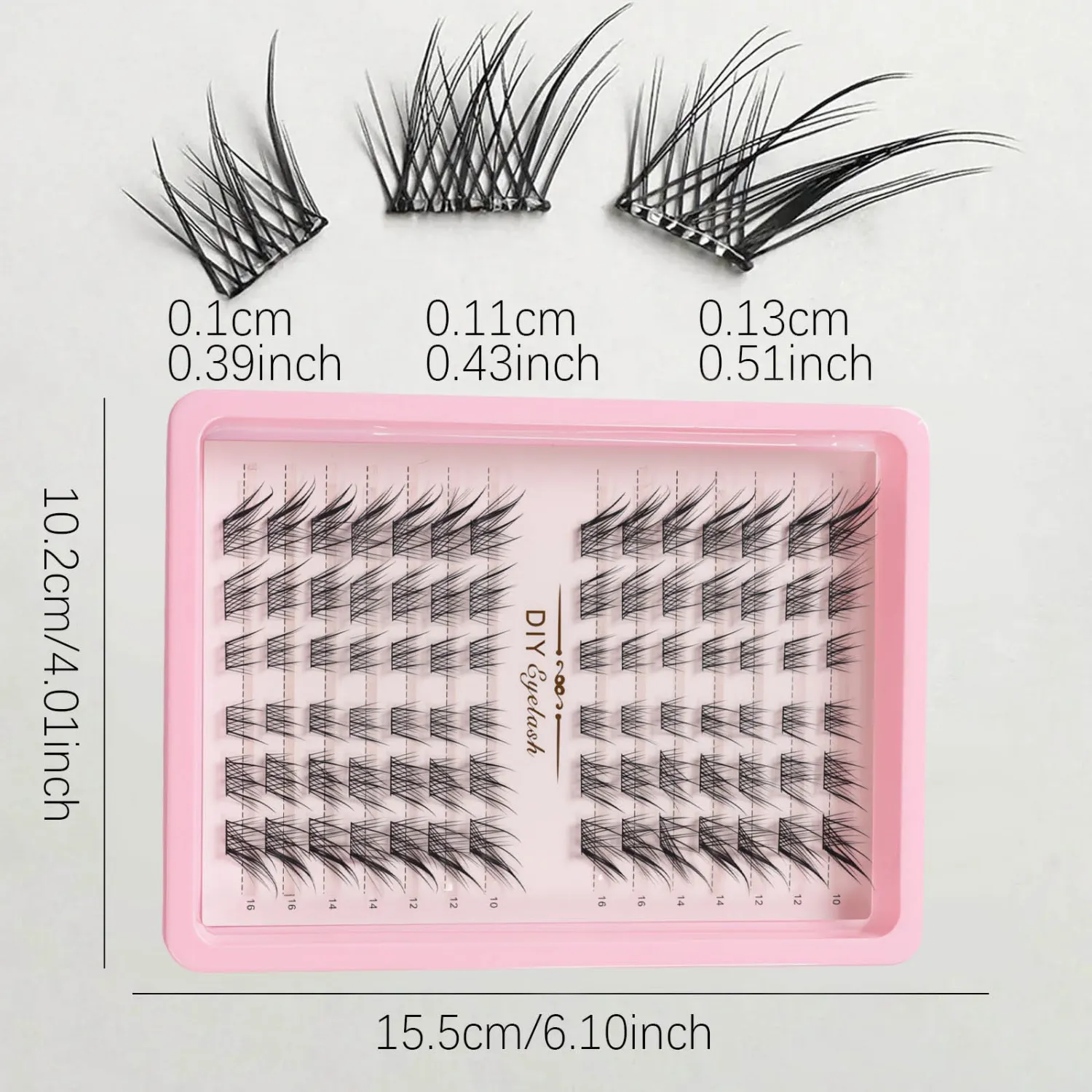 Fox Eye Effect Fluffy False Eyelashes Reusable DIY Segmented Thick Winged Lash Extension Daily Use — image 4