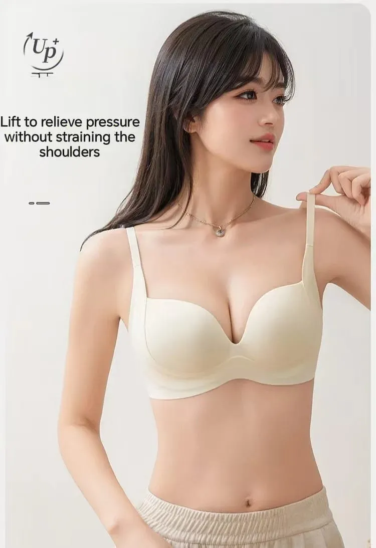 Sutiã push up sem costura, sutiã pequeno para coleta de seios, ampliador, anti-flacidez, parte superior fina e inferior grossa, sem arame, lingerie para mulheres, 2025 — image 4