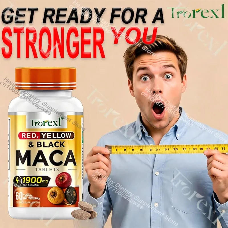 Male Performance Supplements – Support Resilience Physical Confidence & Endurance with Tri-Color Root Blend
