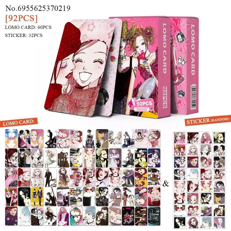 92 Anime Mini Cards NANA High-Definition Color Printed Photo Cards Nana Stickers ACG LOMO Cards Greeting Card Gifts