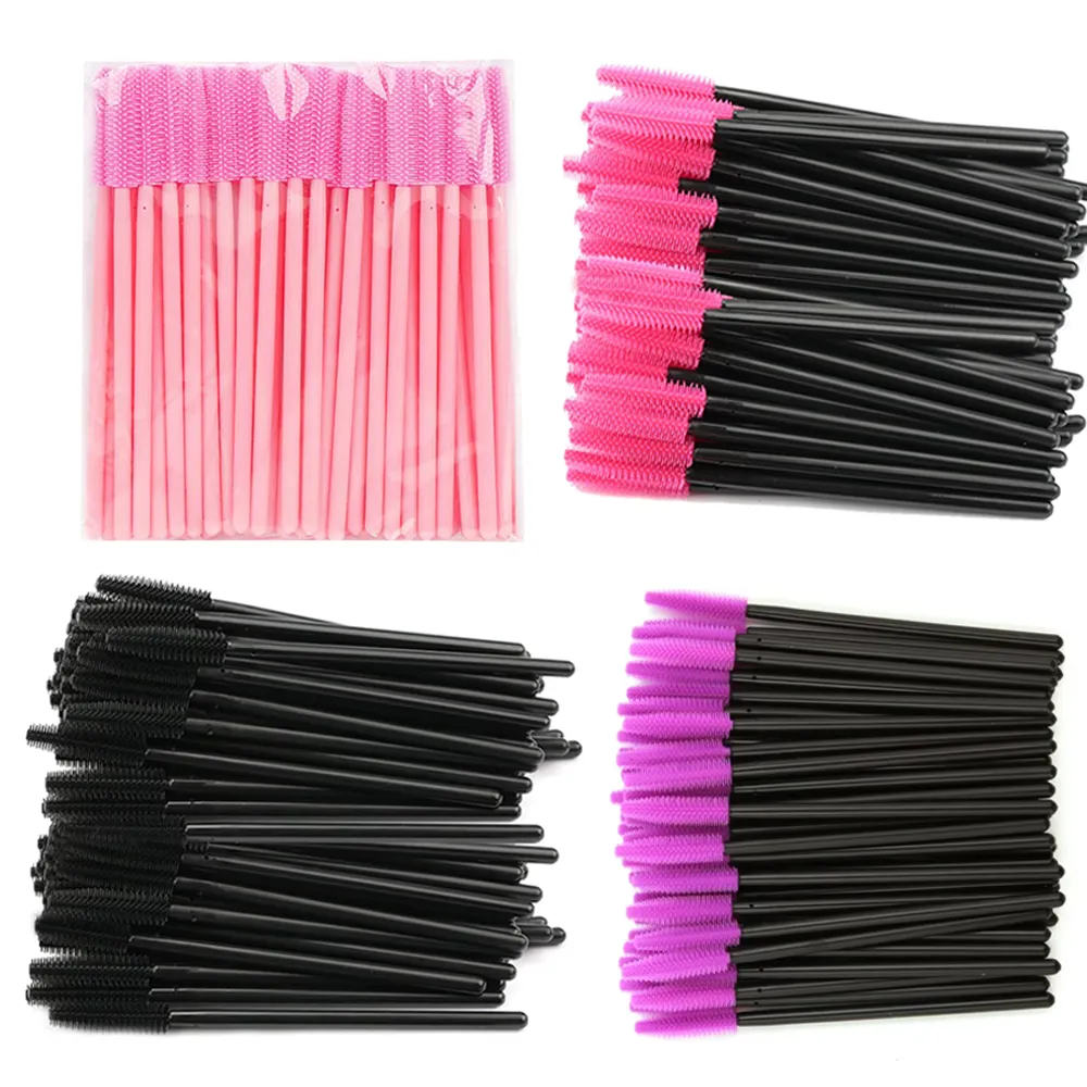 50/100pcs 속눈썹 브러쉬 실리콘 속눈썹 브러쉬 마스카라 완드 애플리케이터 여자 속눈썹 눈썹 화장품 메이크업 도구 — image 6
