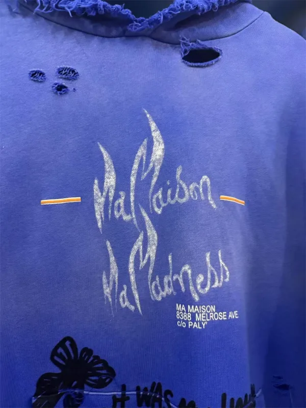 Autumn/Winter PH Vintage Letter Pattern Printed Washed Loose Hoodie Street Casual Cotton Versatile Sports Fashion Sweatshirt
