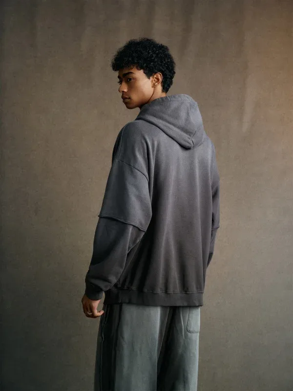 New Autumn Winter Men 400gsm Hoodies Streetwears High Street Heavy Weight Washed Cotton Sweatshirts Brand Tracksuit — image 18