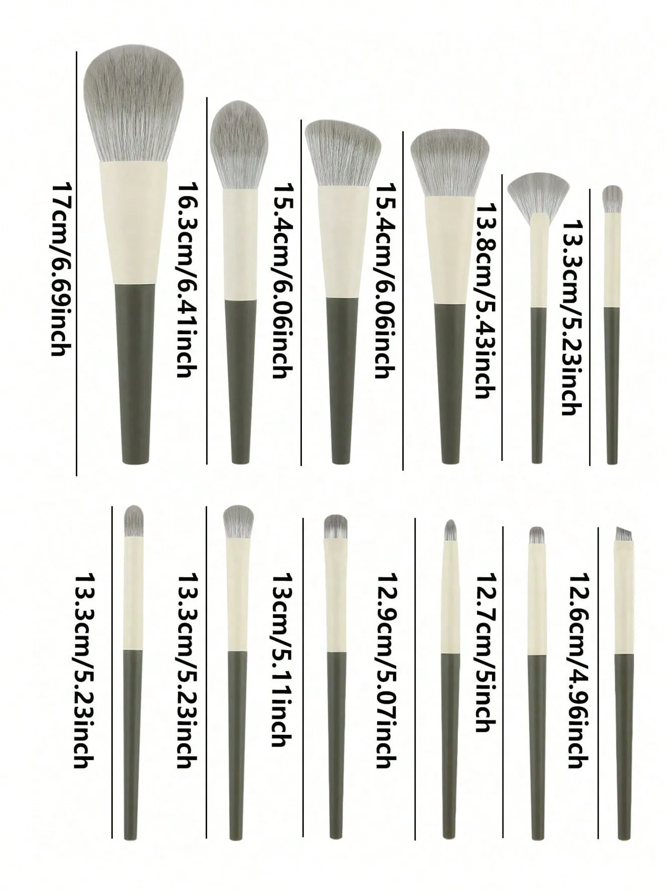 10 Pcs Professional Makeup Brush Set Handle Soft Nylon Bristle Foundation Blush Powder Eyeshadow Cosmetic Make‑up Brushes Kit — image 3