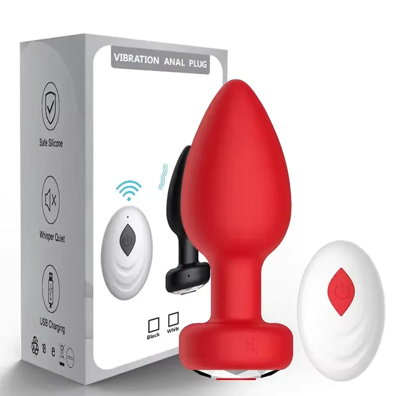 Powerful Anal Plug Vibrator for Men Women Female Vagina Remote Stimulator Prostate Butt Plug Sex Toys for Adult Couples 18+