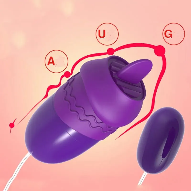 Two Balls Vibrator Tongue Licking Vibrating Jump Eggs Clitoris Stimulator Adult Product Sex Toys For Women Female Masturbation — image 3
