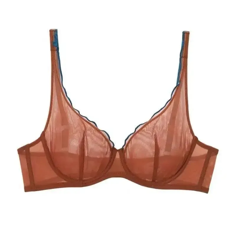 European Luxury Lingerie Set Full Cup Sheer Ultra Thin Bra & Panty Set Sexy Comfort for Women Large Small MOYISU Sexy Tushy S-XL — image 11