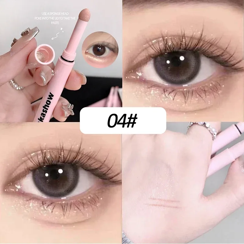 Half Moon Shaped Double Headed Sleeping Silkworm Silk Eyeliner Pen Diamond Glitter Matte Aegyosal Pen Brightening Cream Eye S — image 10