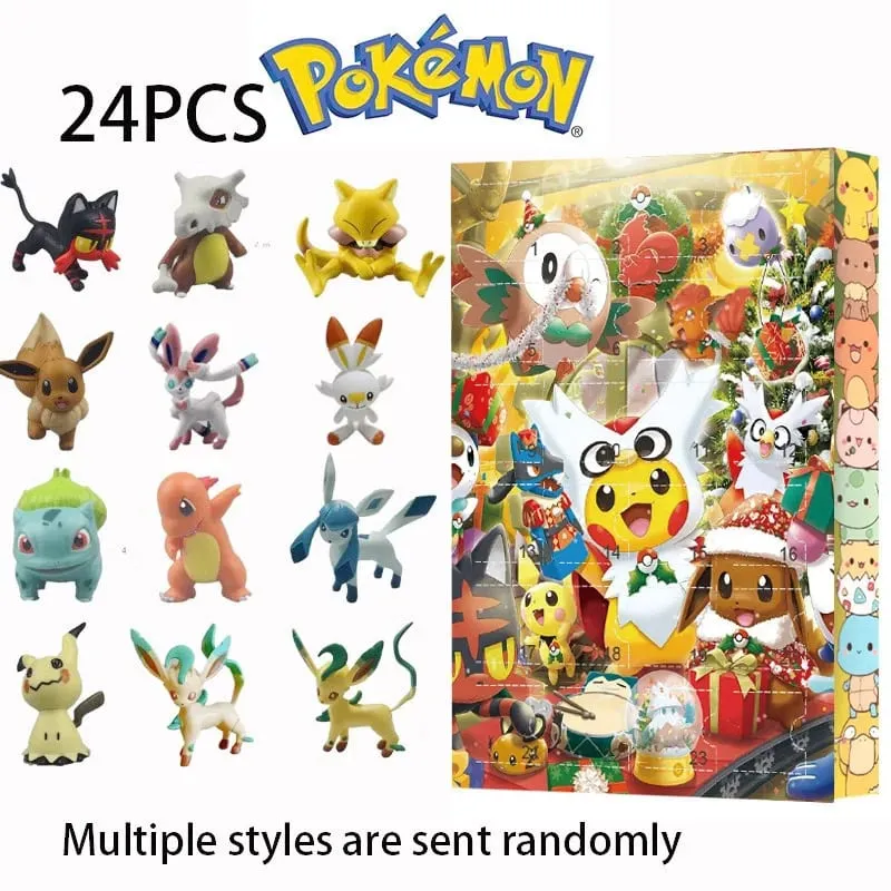 24 ชิ้น/เซ็ต Pokemon คริสต์มาส Advent ปฏิทินน่ารัก Pikachu Charizard PVC ขนาดเล็กอะนิเมะรูป Surprise กล่องของขวัญวันเกิดฮาโลวีน — image 10