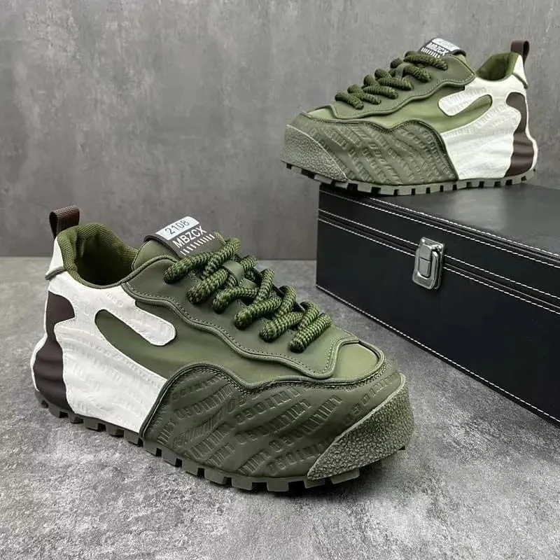 Fashion Men Shoes Casual Faux Leather Sneakers Brand Tenis Male Wedged Shoes Spring Summer Breathable Trainers Man Gym Run Shoes — image 7