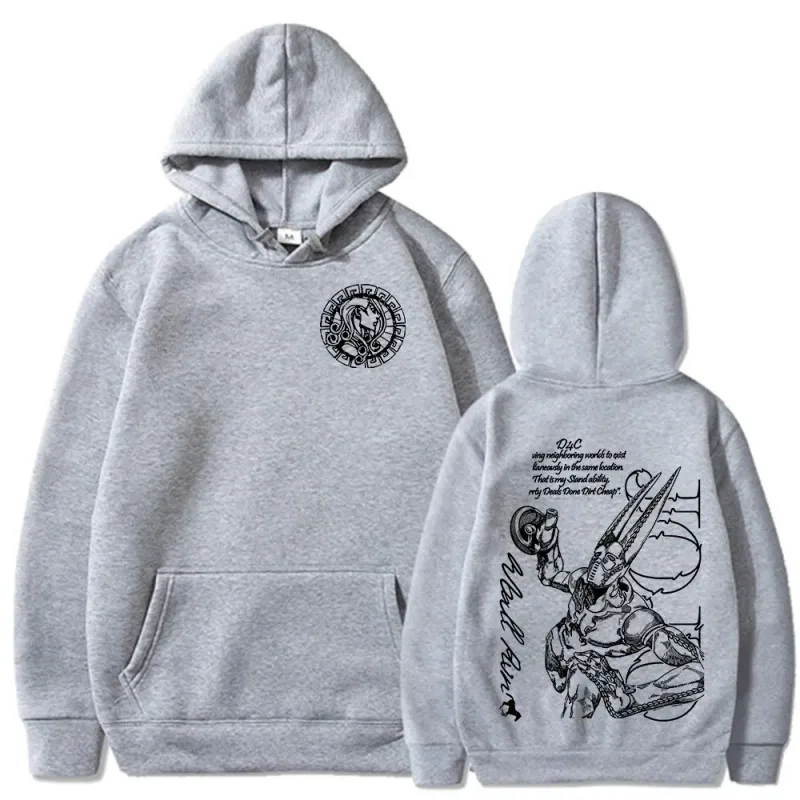 Anime Jojo Bizarre Adventure STEEL BALL RUN D4C Funny Valentine Hoodies Men Women Clothing Fashion Pullover Oversized Sweatshirt