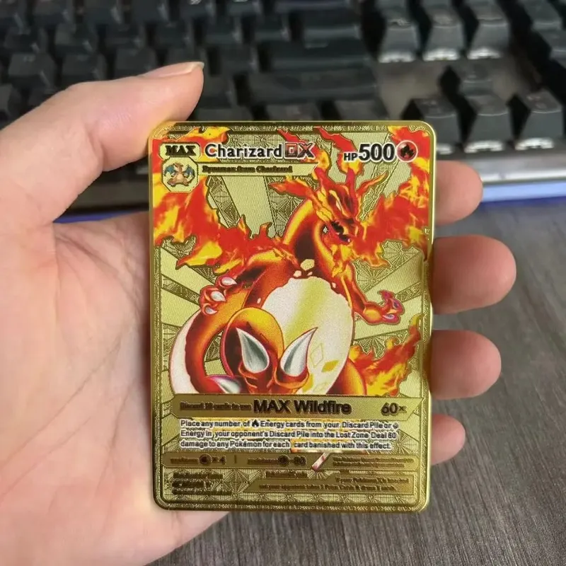 Pokemon Metal Game Collection Card Anime Figure Charizard Pikachu Blastoise Mewtwo Battle Collection Carte Card Toy Gift — image 24