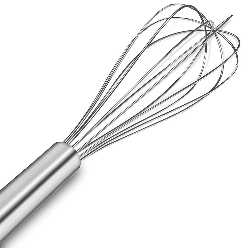 Hot Sale Premium Stainless Steel Manual Egg Beater 6‑Wire Balloon Whisk for Kitchen Baking Mixing 8‑10‑12 Inch Available