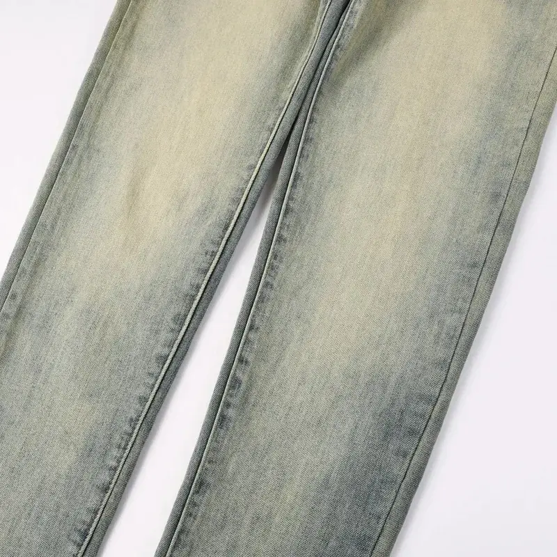 Men's Skinny Jeans Vintage Retro Blue Washed Stretch Denim Pants Streetwear Slim Tapered Trousers High Quality — image 4