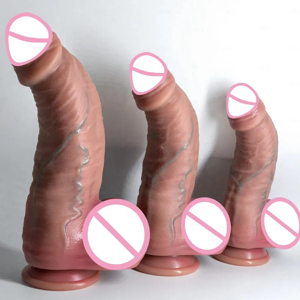 Realistic 3Sizes Phimosis Dildo Realistic Penis Soft Silicone Male Genitals Vaginal Masturbation Suction Cup Dick Woman Anal Sex — image 1