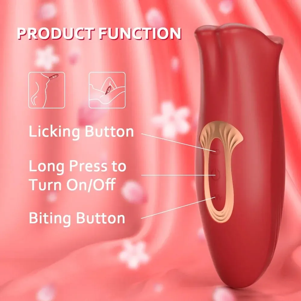 Tongue Licking Vibrator for Women G-Spot Clitoris Vagina Stimulator Massager Nipple Oral Massager Female Massager Sex Toys — image 6
