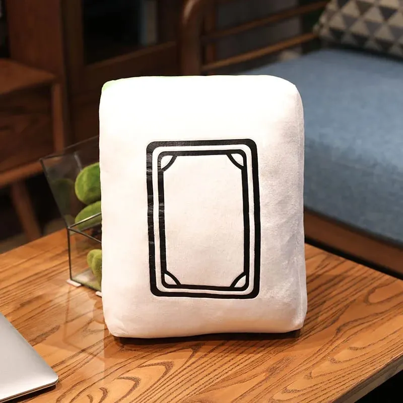 Nouveau 1pc créatif Mahjong oreiller coussin chinois en peluche jouet voiture chaise dossier Mahjong dés drôle sieste oreiller canapé décor à la maison cadeau
