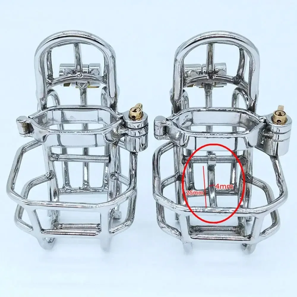 2026 NEW Newest Design Male Chastity Device Stainless Steel PA Puncture Cock Cage Bdsm Sex Toys For Men Penis Lock Cock Ring Toy — image 1