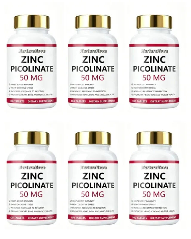 Zinc Picolinate Tablets for Antioxidant Support Bone and Muscle Wellness Daily Mineral Supplement for Adults 100 Tablets — image 12