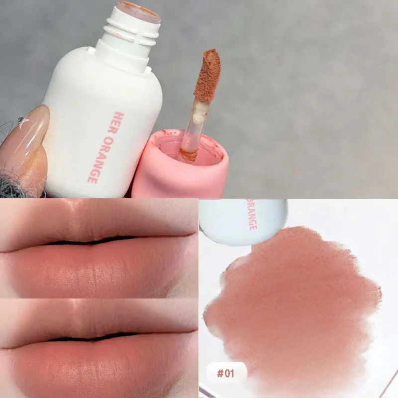 Herorange, morbido fango opaco per labbra, non si asciuga, a lunga tenuta, per un trucco conveniente per gli spostamenti quotidiani — image 12