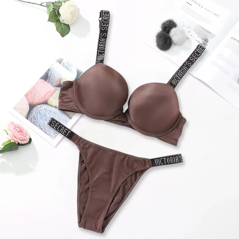 Victoria's Secret Women's Fashion Lingerie Set Sexy Breathable Soft Versatile Shapewear Sexy Lingerie Bra and Panty Set Push Up — image 13