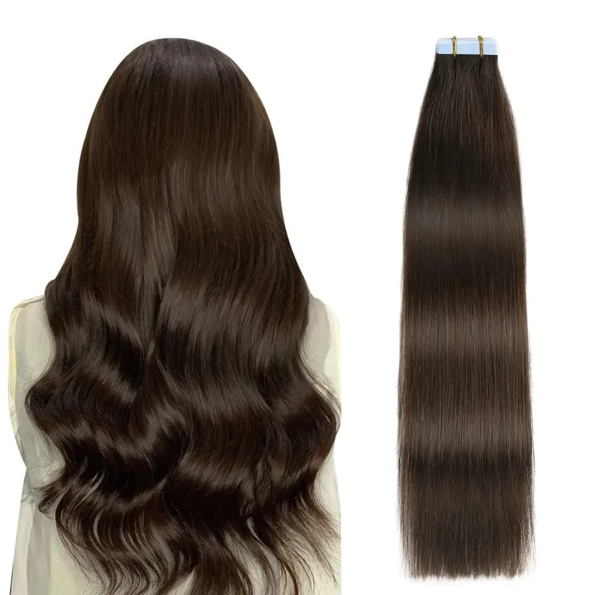 Invisible Tape in Hair Extensions Real Remy Hair Hair Extensions for Women Ash Blond mixed Platinum Blond Straight Hairpieces