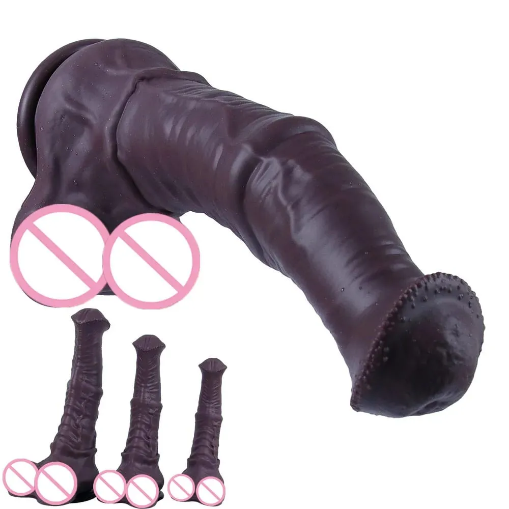 S/M/L Huge Dildo Realistic Animal Horse Penis High Simulation Sex Toys With Suction Cup Anal Plug for Adults Masturbation Orgasm — image 1