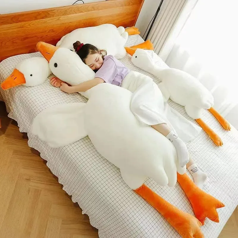 90/130/160/190cm plush baby goose stuffed animal throw pillow for large sofa for bedtime companionship plush pillow as a gift — image 6