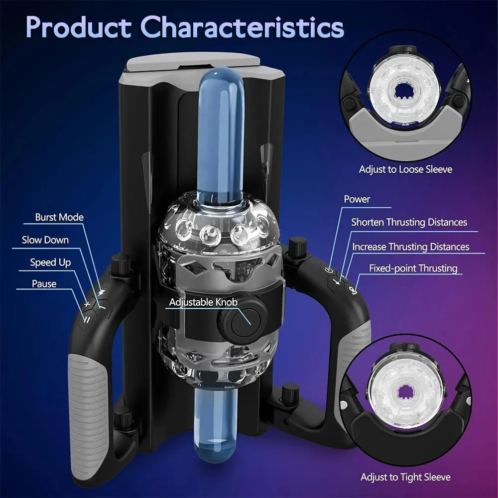 Male Masturbation Cup 12cm 6-Segment Fixed Telescopic One Key Burst Auto Thrust Masturbator Endurance Trainer Adult Sex Toys — image 3