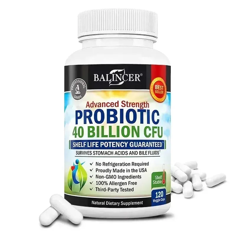 Probiotic Capsules 40 Billion CFU Gut Nutritional Supplement Supports Balanced Intestinal Flora & Digestive Comfort for Adults — image 8