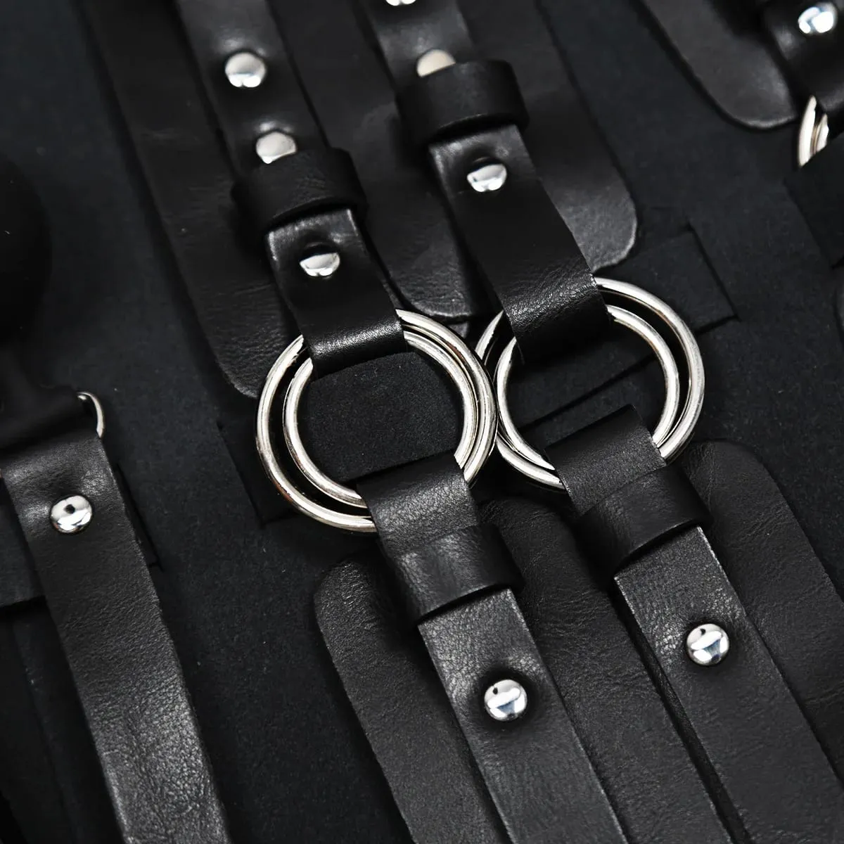 Portable BDSM Kit Adult Handcuff Leg Cuffs Sex Toy Set with Storage Bag Couple SM Slave Sex Games Set PU Leather Bondage Gears — image 5