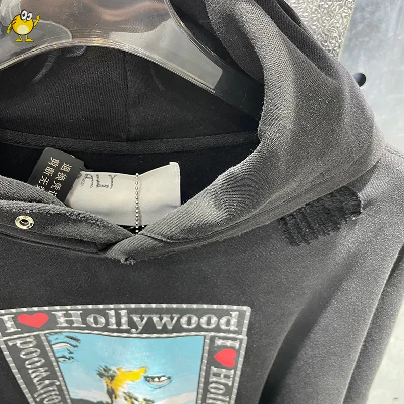 Washed Blue PALY Hoodies Men Woman Vintage Damaged Hole Old Casual High Quality Hip Hop Fashion Zipper Sweatshirts — image 15