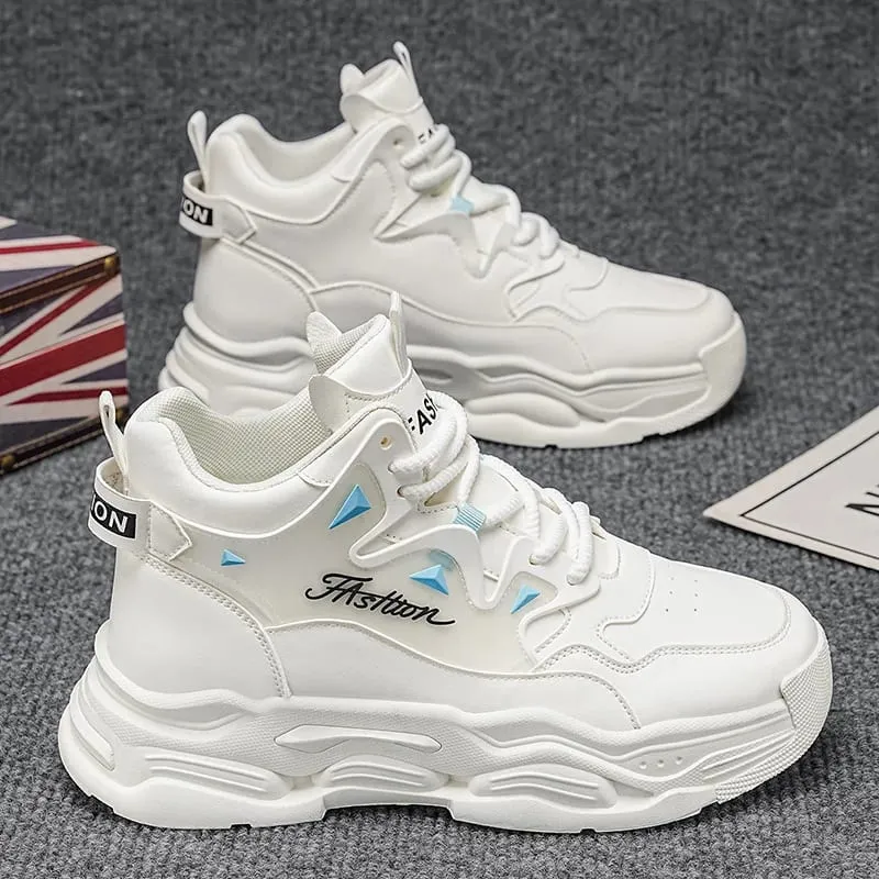 Men's shoes 2026 new leather waterproof casual men's sports shoes running height increasing outdoor dad shoes — image 5