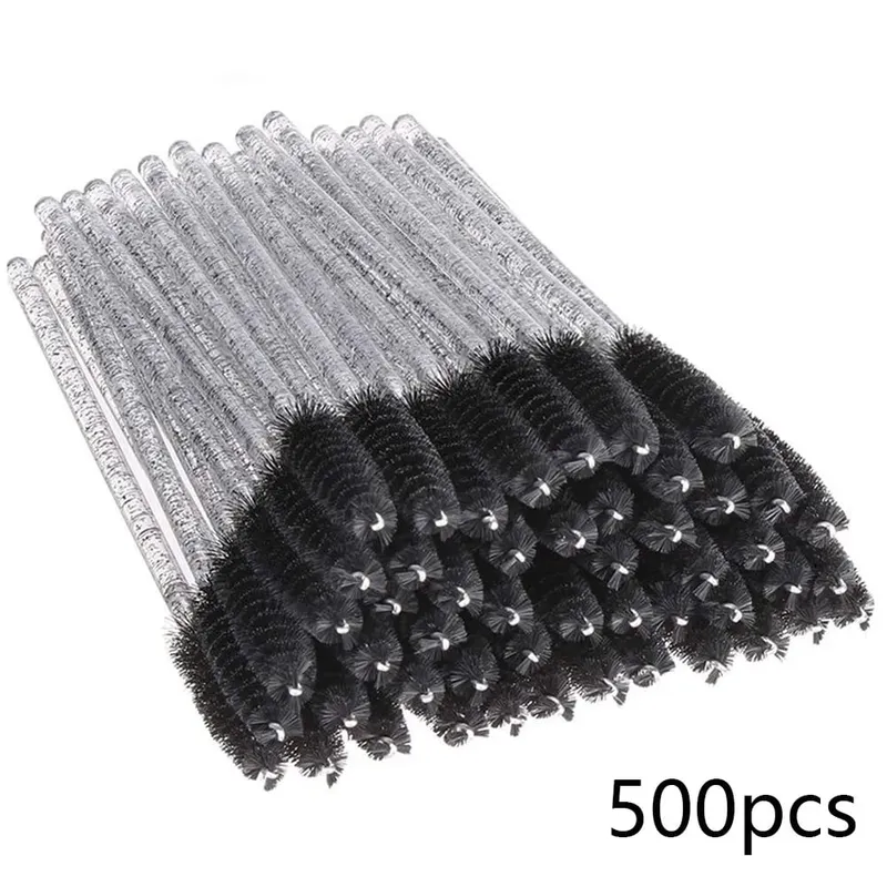 500/1000 stücke Wimpern Pinsel Applikator Großhandel Lash Mascara Wands Pinsel Für Wimpern Verlängerung Augenbraue Spoolies Schönheit Werkzeuge