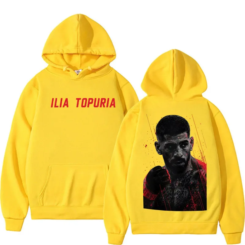 Ilia Topuria El Matador Vintage Graphic Hoodies Men's Clothing Violence Aesthetic Sweatshirts Casual Fleece Pullovers Streetwear — image 12