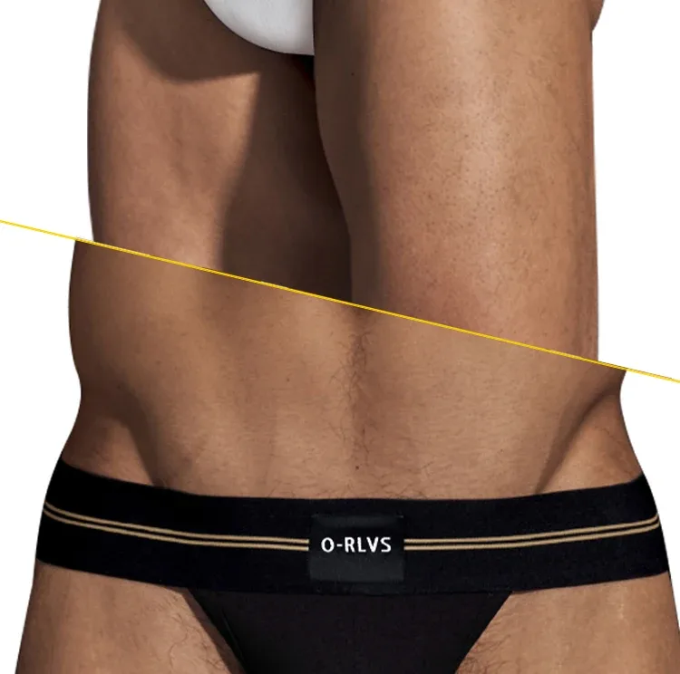กางเกงชายไม่มีรอยต่อสะโพก Mens Underwaer ขนาดใหญ่กว้าง 5 ซม.แถบยืดหยุ่นอิสระ Codpiece สั้นกางเกง — image 21