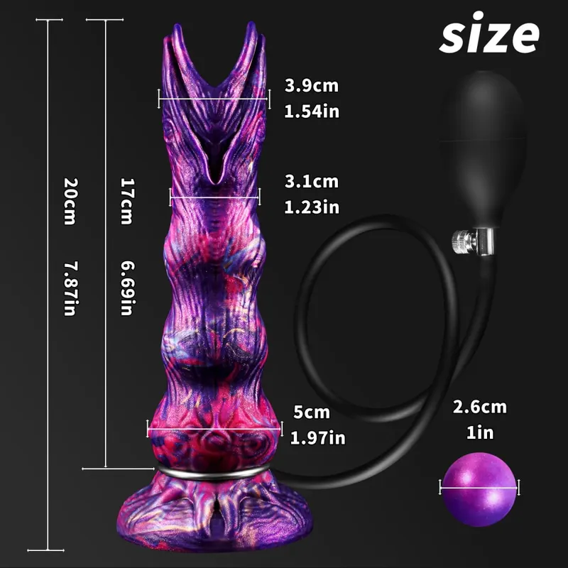 Inflatable Ovipositor Fantasy Laying Eggs Anal Plug Alien Dildo Penis Female Masturbator Vaginal Ball Sex Toys For Adult — image 9